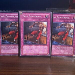 Lot of 3 Konami Yugioh Trap Dustshoot Trading Cards